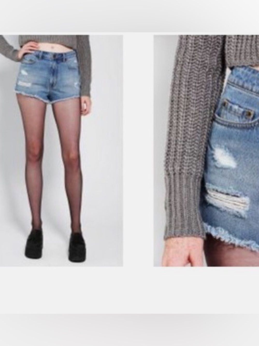 BDG Urban Outfitters Y2K Dree Highrise Cheeky Distress Jeans Short Size 27
